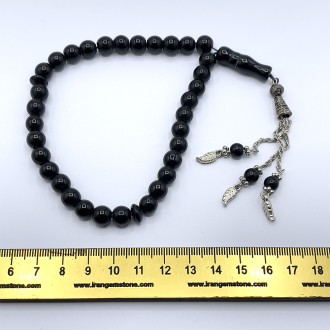 تسبیح سنگ اونیکس عقیق سیاه