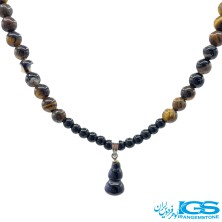 گردنبند سنگ چشم ببر و سنگ اونیکس