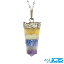 گردنبند منشور سنگ هفت چاکرا هندی بدون زنجیر