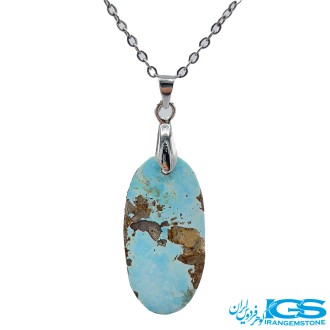 گردنبند فیروزه طبیعی  نیشابور بدون زنجیر