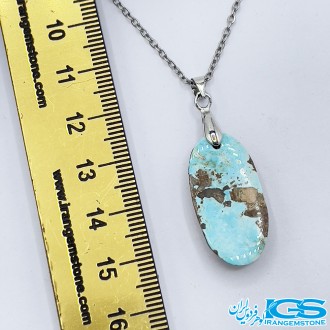 گردنبند فیروزه طبیعی  نیشابور بدون زنجیر