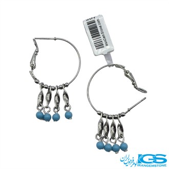 گوشواره استیل فیروزه مصنوعی