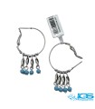 گوشواره استیل فیروزه مصنوعی
