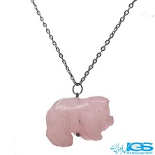 گردنبند رزکوارتز نماد سال تولد خوک