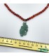 گردنبند یشم سبز و عقیقی کارنلین