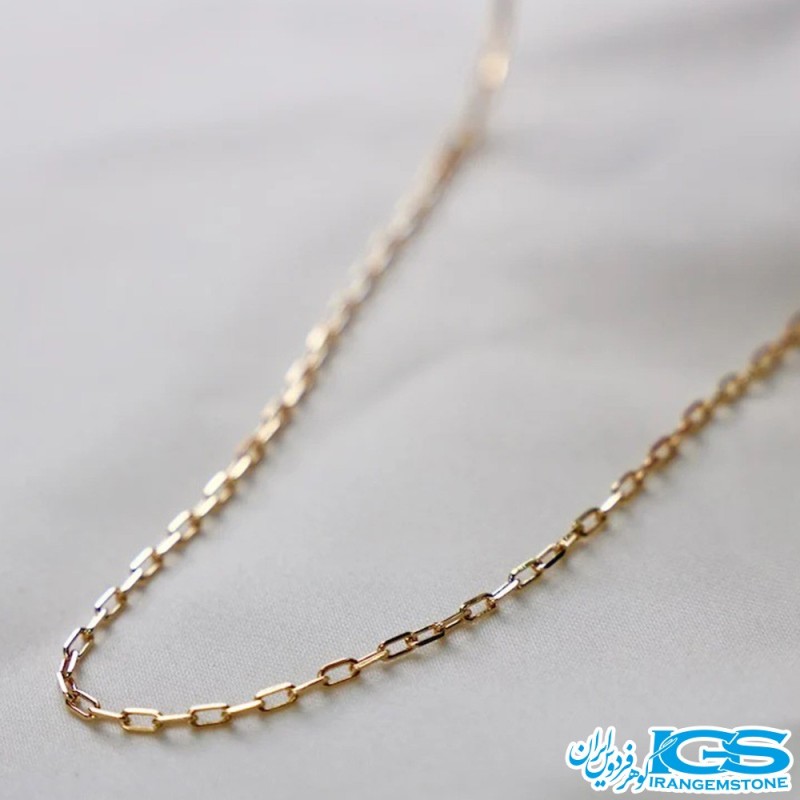 زنجیر استیل دیپلمات آجری نقره ایی 45 سانتیمتر قطر 2 میل