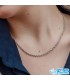 زنجیر استیل طنابی نقره ایی سایز 45 سانتمتر 2 میل