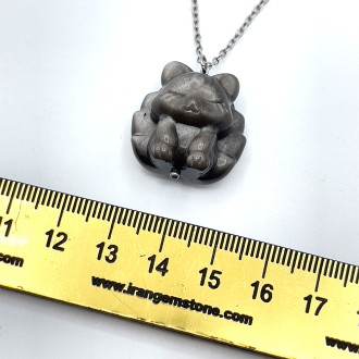 گردنبند چشم گربه سیاه بدون زنجیر