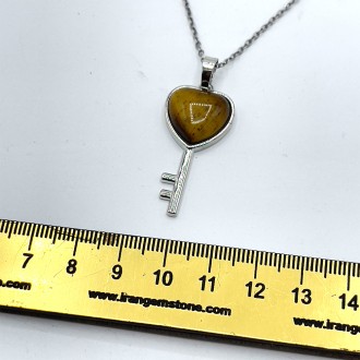 گردنبند سنگ چشم ببر کلید بدون زنجیر