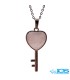 گردنبند رزکوارتز تراش کلید بدون زنجیر