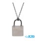گردنبند رزکوارتز قفل نقره ای بدون زنجیر