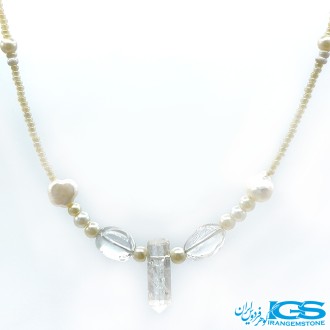 گردنبند سنگ کریستال کوارتز بدون زنجیر