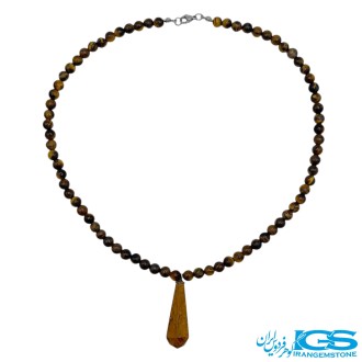 گردنبند سنگ چشم ببر و جاسپر