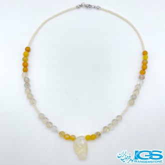 گردنبند سیترین با عقیق