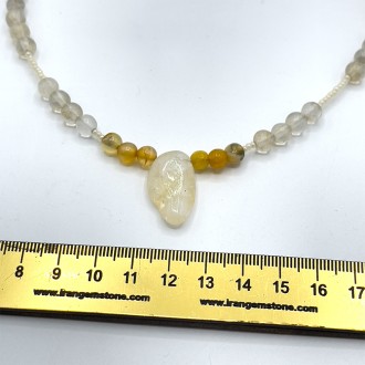 گردنبند سیترین با عقیق