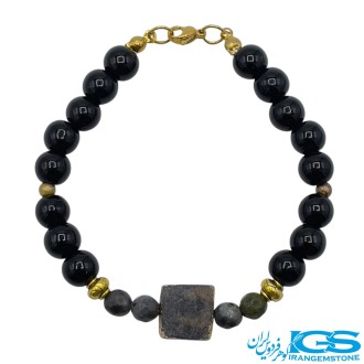 دستبند اونیکس وکریستال کوارتز