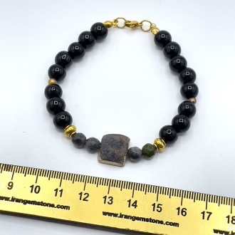 دستبند اونیکس وکریستال کوارتز