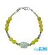 دستبند یشم سبز و تورمالین سبز جواهری