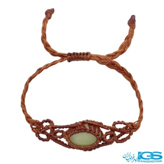 دستبند گوهر شب چراغ مکرومه بافی