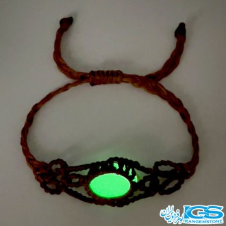 دستبند گوهر شب چراغ مکرومه بافی