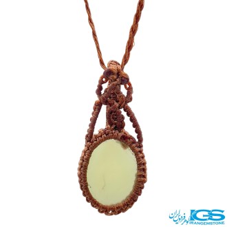 گردنبند سیترین بافت مکرومه