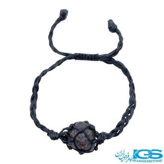 دستبند گارنت راف لعل سرخ راف مکرومه بافی