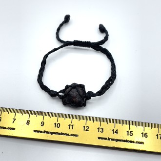 دستبند گارنت راف لعل سرخ راف مکرومه بافی