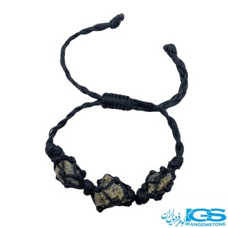 دستبند  پیریت بافت مکرومه