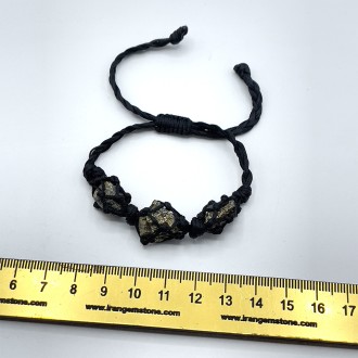 دستبند  پیریت بافت مکرومه