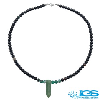 گردنبند یشم  و سنگ اونیکس