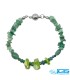 دستبند آونتورین سبز با زبرجد راف