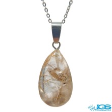 گردنبند سنگ کریستال کوارتز بدون زنجیر