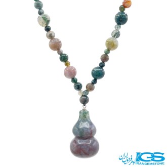 گردنبند عقیق خزه ای