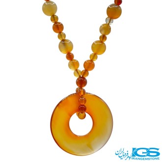 گردنبند کارنلین عقیق سرخ