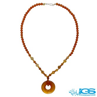 گردنبند کارنلین عقیق سرخ
