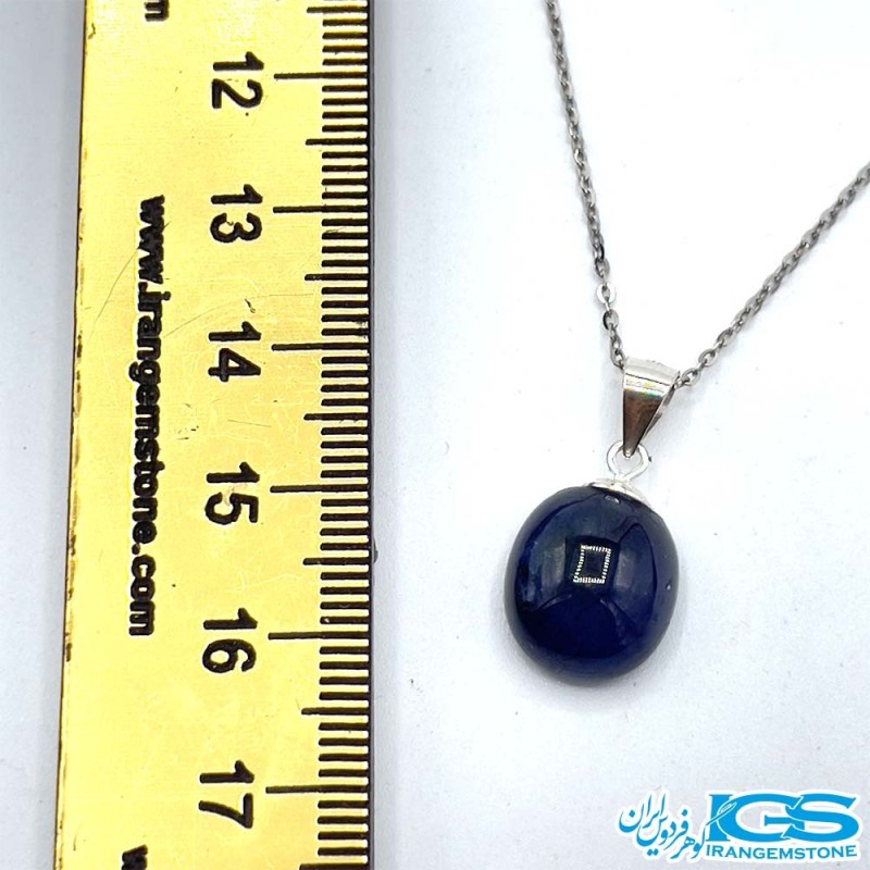 گردنبند یاقوت کبود سافایر بدون زنجیر