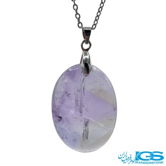 گردنبند سنگ آمیتیست  بدون زنجیر