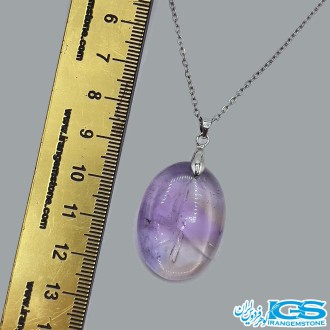 گردنبند سنگ آمیتیست  بدون زنجیر