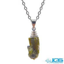 گردنبند سنگ تورمالین سبز بدون زنجیر