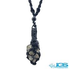 گردنبند پیریت مکرومه بافی