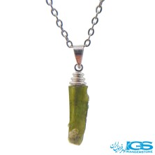 گردنبند سنگ تورمالین سبز بدون زنجیر