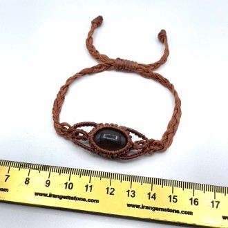 دستبند کوارتزدودی مکرومه بافی