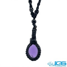 گردنبند آمیتیست مکرومه بافی