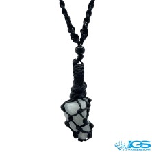 گردنبند آکوامارین مکرومه بافی