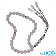 تسبیح سنگ رزکوارتز 33 تایی