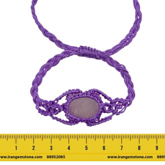 دستبند رزکوارتز مکرومه بافی