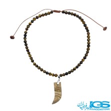 گردنبند سنگ چشم ببر و جاسپر