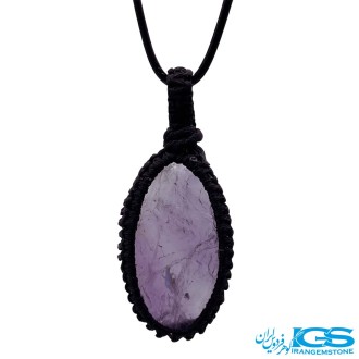 گردنبند آمیتیست مکرومه بافی