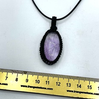 گردنبند آمیتیست مکرومه بافی