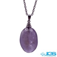 گردنبند سنگ آمیتیست بدون زنجیر